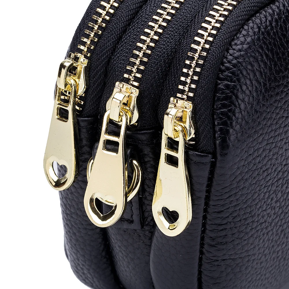 Женская сумка через плечо с трехслойным карманом на молнии| |