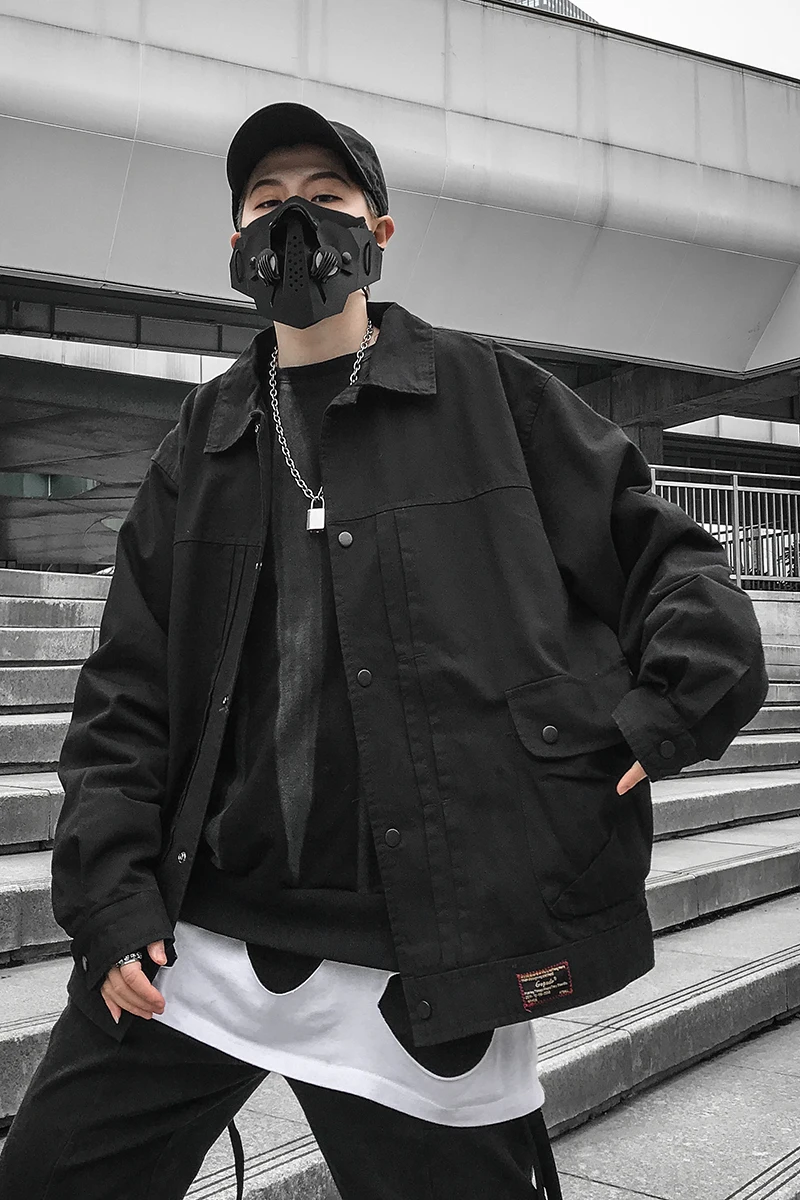 Модная брендовая куртка с манжетами и кнопками Мужская весенняя несколькими