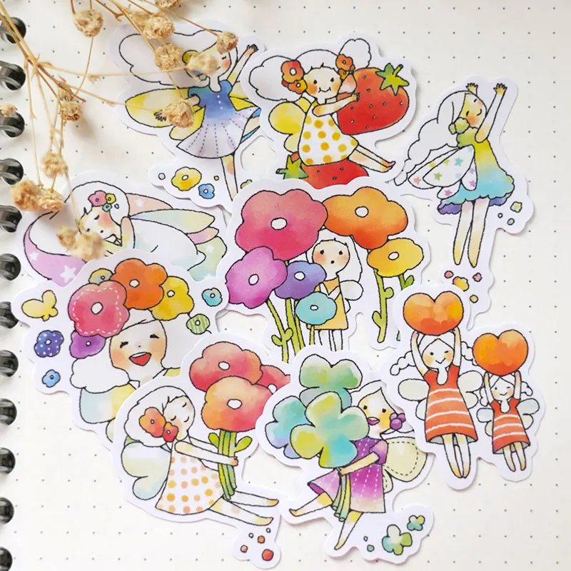 20 шт. милый мультфильм Феи для девочек в цветочек Стикеры &quotсделай сам&quot