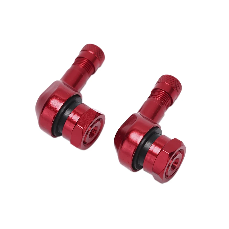 

2pcs Wheels Tires Parts 1cm 1.13cm CNC Motorcycle Valve Stem 90 Degree Angle Wheel Tire Tubeless Valve Stems Aluminum Alloy