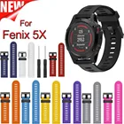ANBEST силиконовый ремешок для часов Fenix 5X 3 3HR для спорта на открытом воздухе силиконовый сменный Браслет для 26 мм