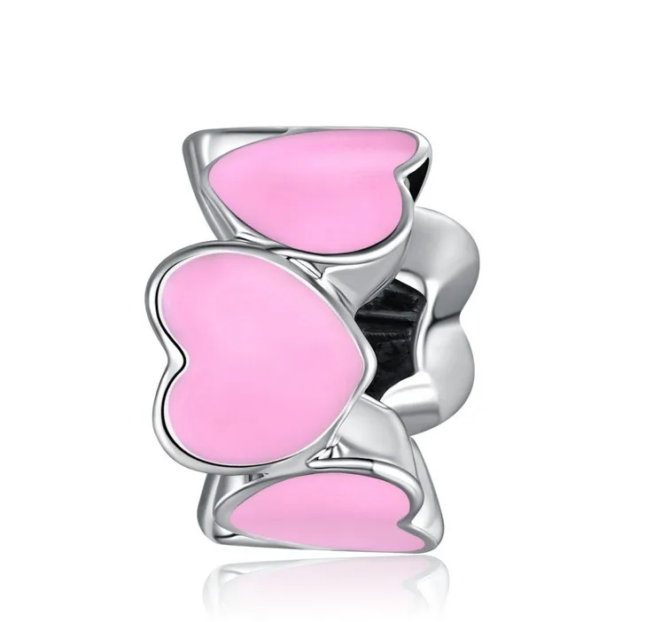 Kolczyki бусы сердца Fit Pandora Подвески Серебро 925 оригинальный браслет ювелирные