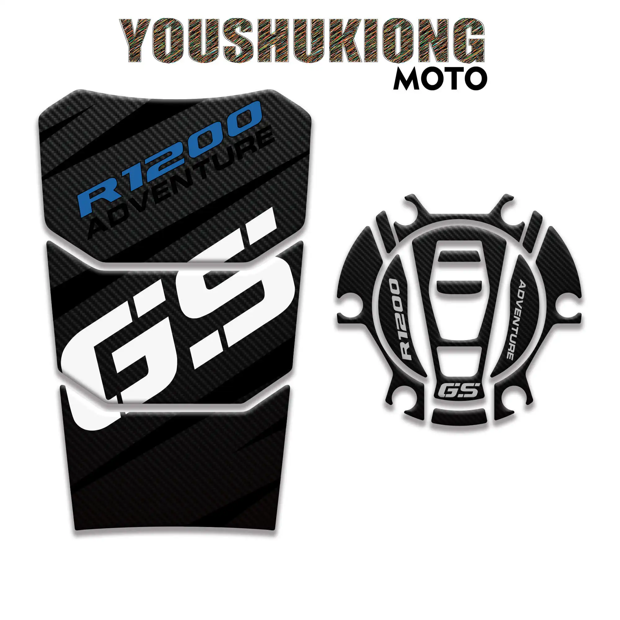 

Free Shipping Carbon For R1200GS R 1200 GS R1200 GS Fiber Tank Pad Tankpad Protector Sticker
