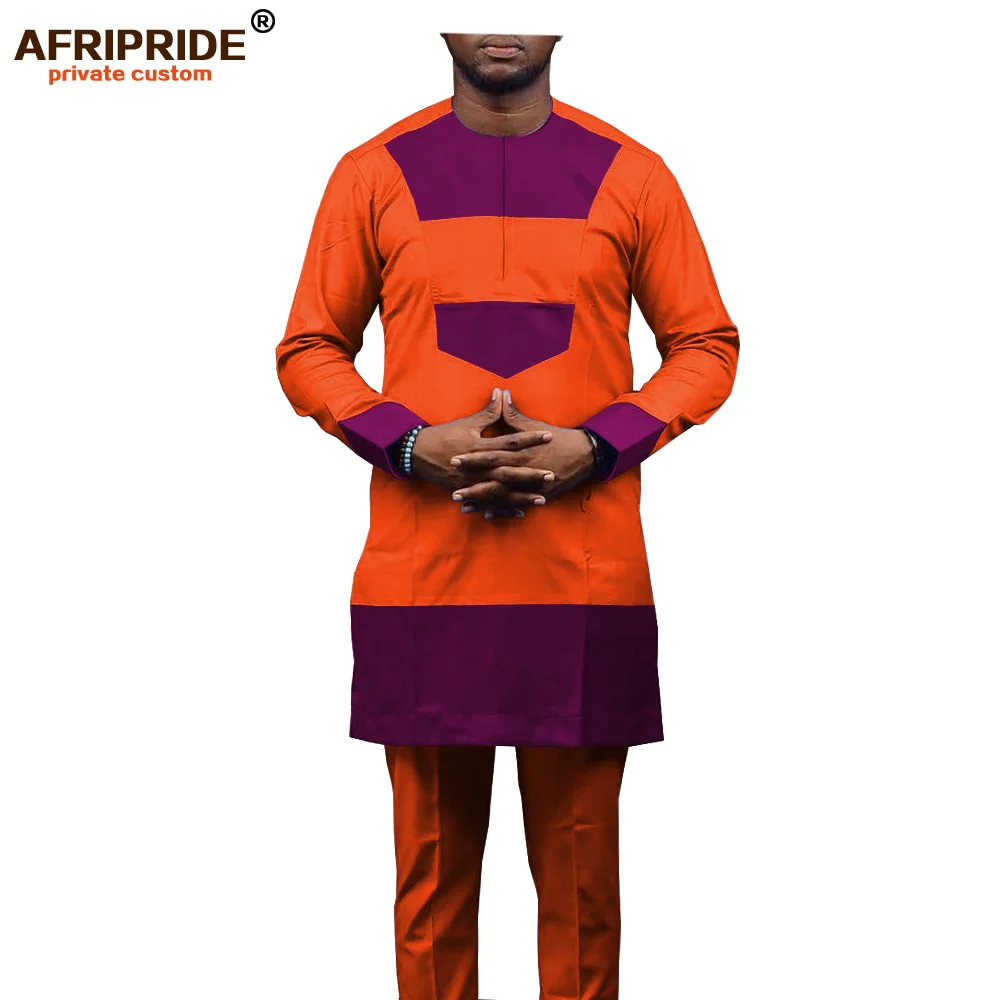 2019 африканская Мужская рубашка традиционный костюм одежды племенная верхняя