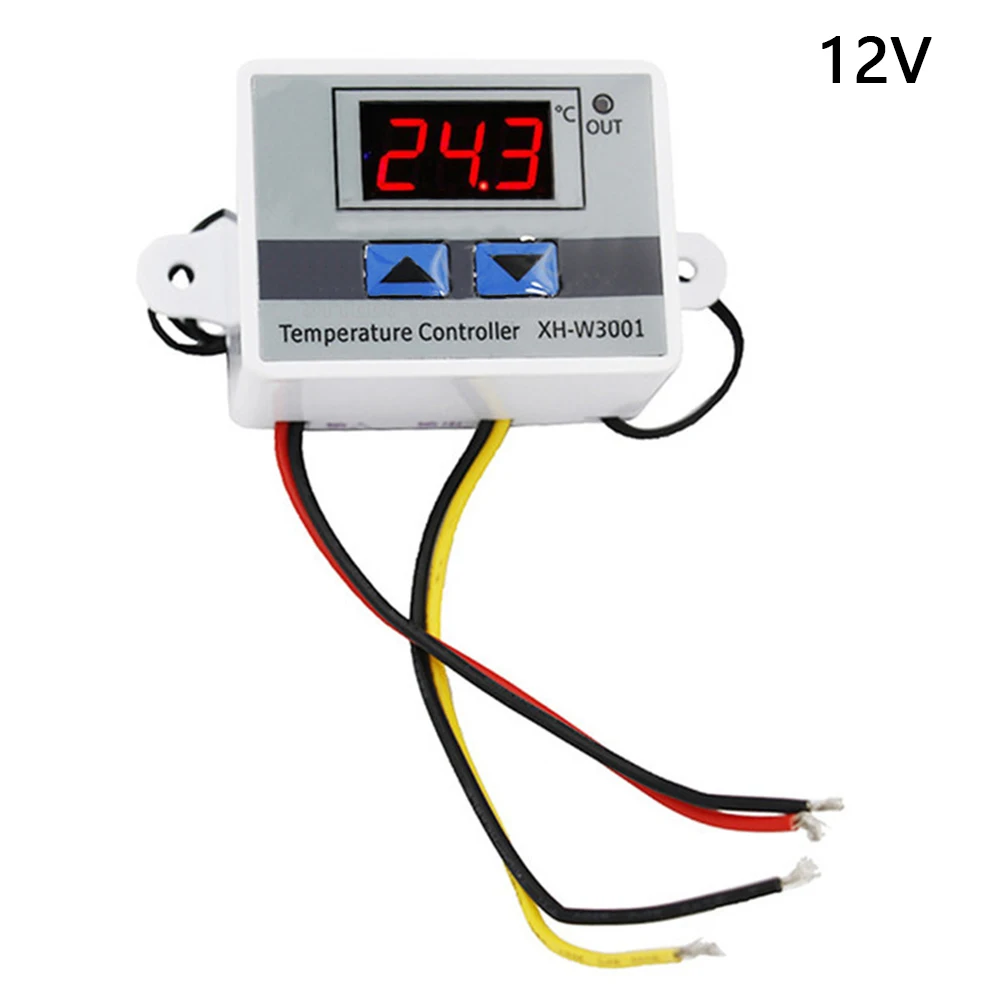 

Compact Temperature Controller LCD Display Switch Cool Heat Intelligent Adjustable Sensor Thermostat Regulator Automatic Digital