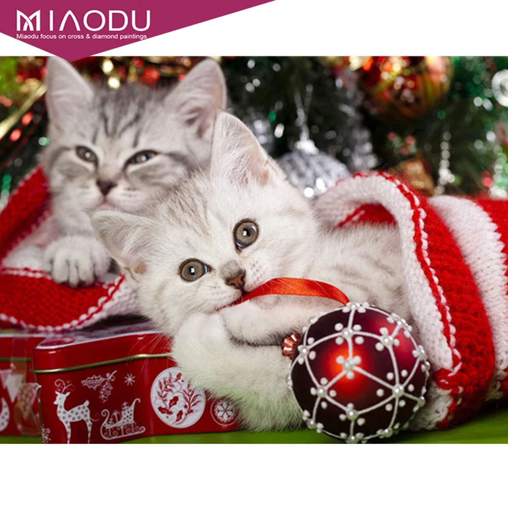 

Dbqp Full Square Diamond Painting Cat Cross Stitch Sale 5D DIY Diamond Embroidery Cartoon Art Rhinestone Christmas Decoration