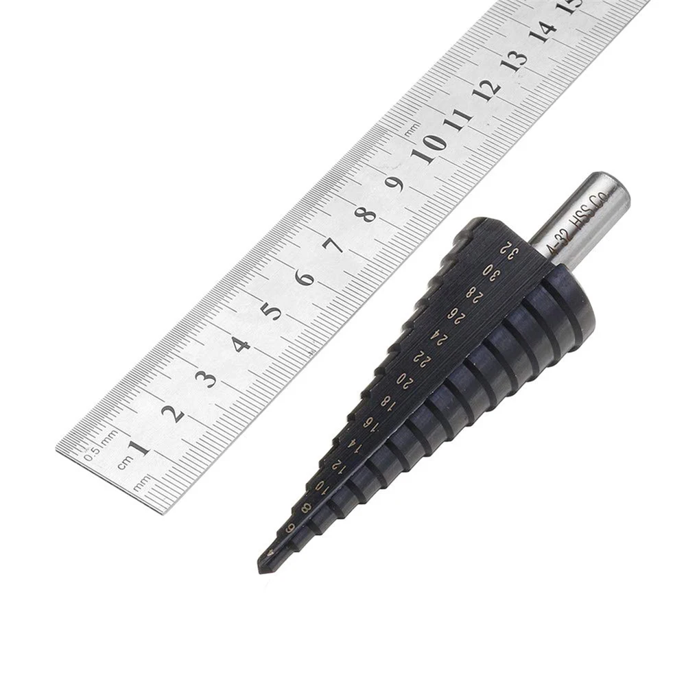 Набор ступенчатых сверл M35 из быстрорежущей стали конические 4 - 12 / 20 32 мм