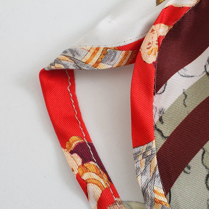 

VGH Vintage Print Cartoon Hit Color Short For Women Elastic High Waist Wide Leg Shorts Female Summer Fashion Clothing 2021 Style