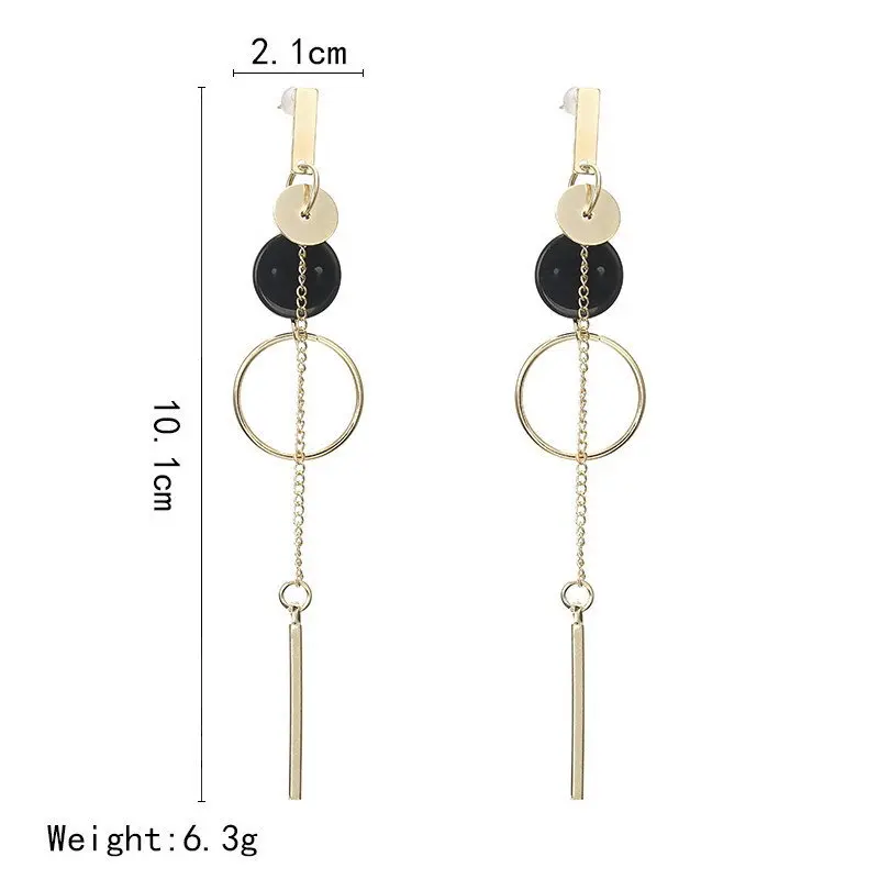 

2021 Metal Pendant Tassel Earrings For Women Statement Vintage Geometric Dangle Drop Earrings Female Wedding Fashion Jewelry