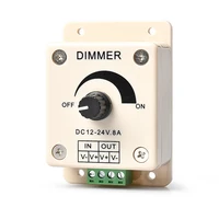 dc12v 24v 8a knob led dimmer switch single color tape strip light brightness controller