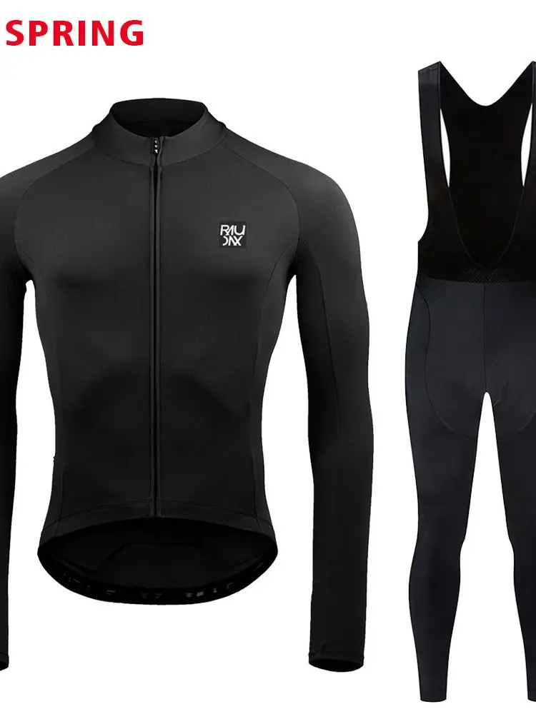

Men's Bike Jersey Set 2022 Spring Long Sleeve Cycling Clothing Breathable Multicolor Fashion Bicycle Wear 19D GEL Bib Pants Suit