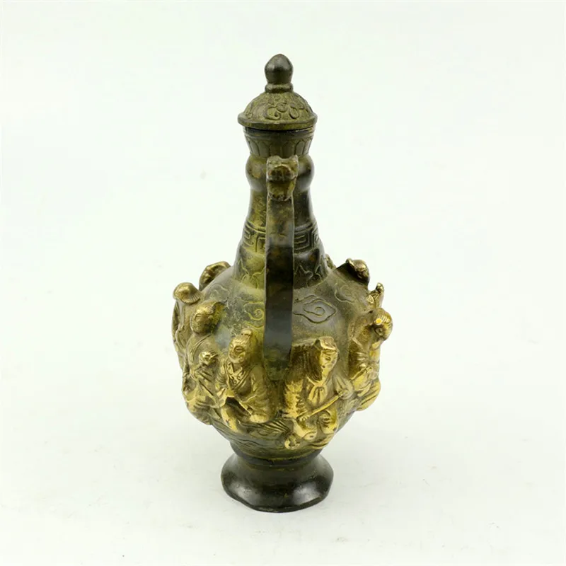 Ручная работа из чистой латуни изготовленный старой декоративной бронзы чайник