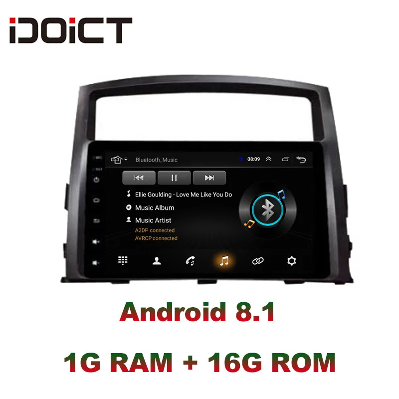 Автомобильный DVD плеер IDOICT Android 8 1 с GPS навигацией мультимедиа для Mitsubishi Pajero V93 V97