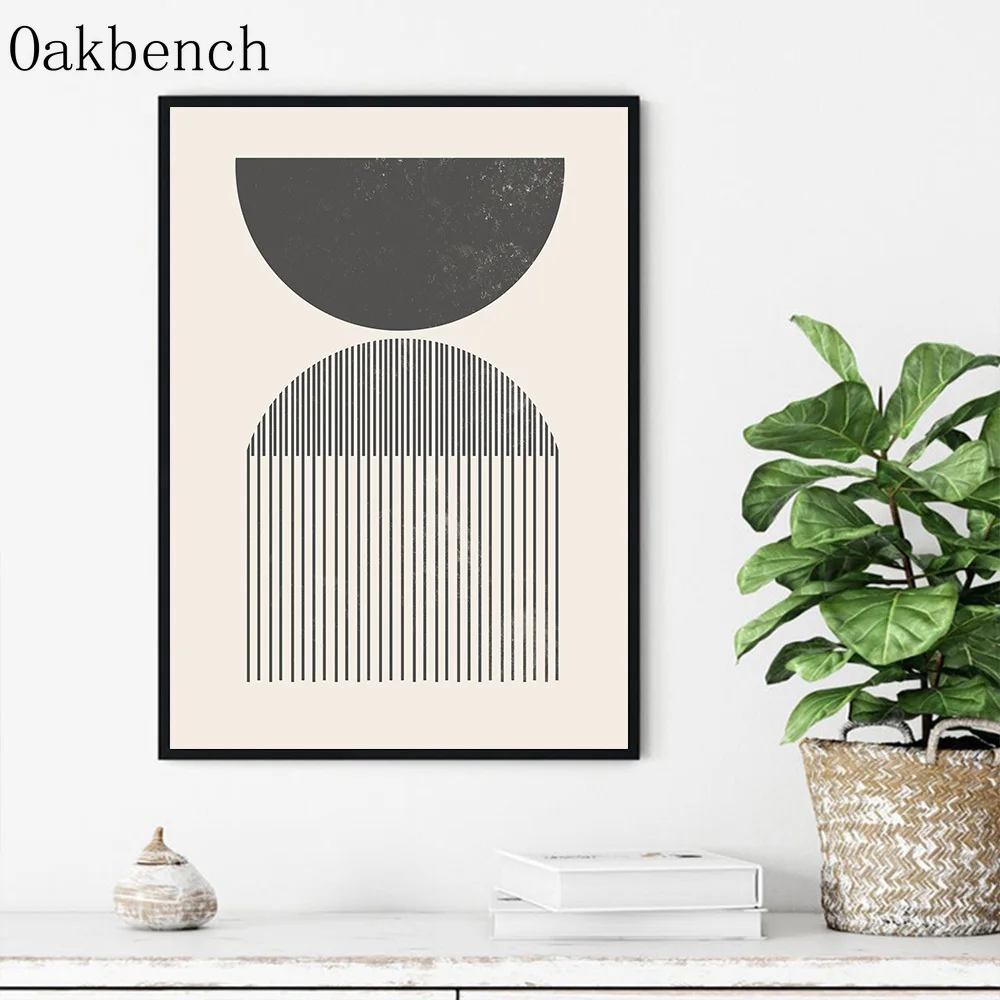 Абстрактный постер среднего века в классических геометрических фигурах