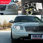 Головной светильник YibayTom WHITE 6000K CCFL, гало, ангел, глаза демона, комплект, ангельские глазки светильник для INFINITI FX35 FX45 2003-2008