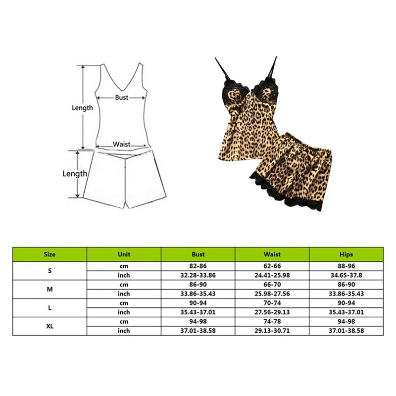 

4PC Women Pajamas Sets Lace Sleepwear Leopard Print 4-piece Nightwear Strap Sleep Lounge Pajamas High-quality Home Service