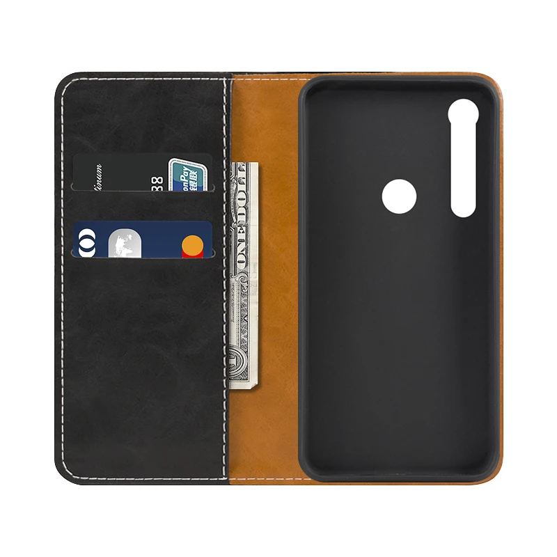 PU Leather Wallet Phone Case For Motorola One Macro Fashion Flip Business Silicone Back Cover | Мобильные телефоны и