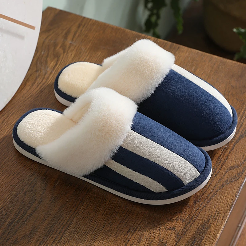 Мужские тапочки Замшевые плюшевые Бархатные Меховые домашние Мягкие на