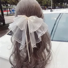 Lolita – épingle à cheveux japonaise douce pour fille, nœud doux, queue de cheval, clip pour coiffure