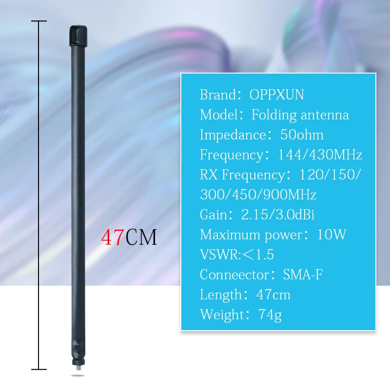 

OPPXUN Eightwood VHF UHF 47cm Foldable CS Tactical SMA Female Antenna for Wouxun Baofeng Ham Radio Two Way Radio Walkie Talkie