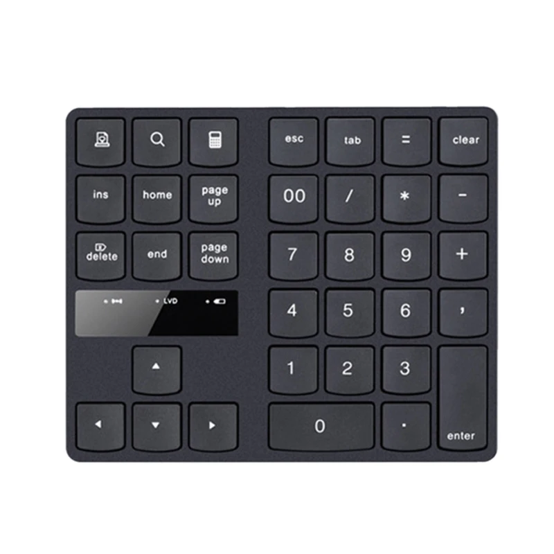 2.4G USB Wireless Numeric Keypad 35 Keys Charging Digital Keyboard Portable Laptop Computer Mini Numpad for Travel Home Office - купить по