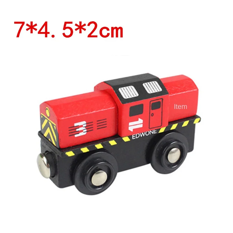 Деревянный магнитный поезд EDWONE для рождественских деревянных треков может быть