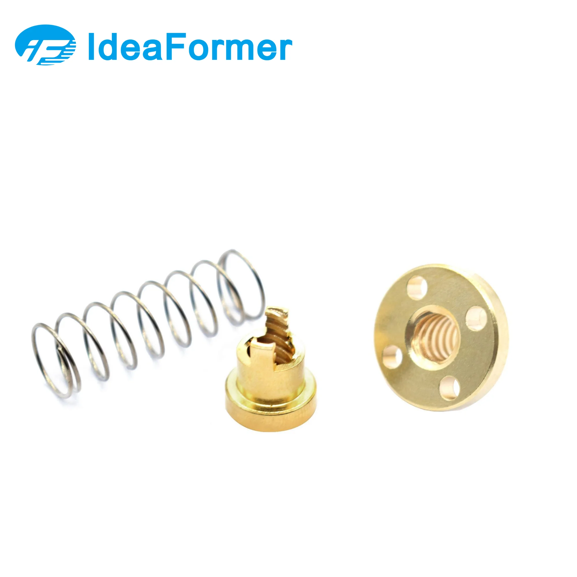 

5pcs 3D Printer Parts T8 Anti Backlash Nut Spring Loaded Elimination Gap nut for lead 2/4/8mm Threaded Rod Lead Screws DIY CNC