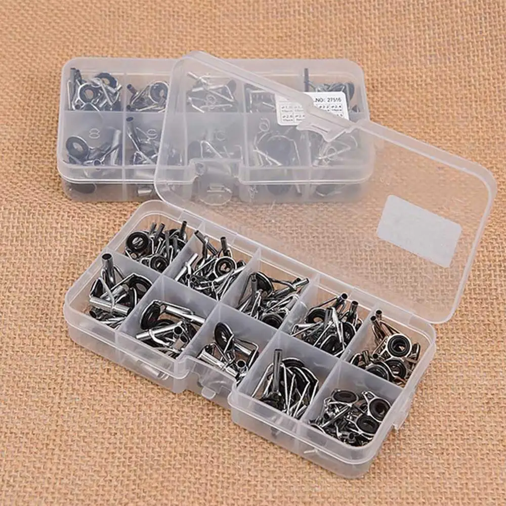 80Pcs Fishing Rod Guide Rings Oval Eyes Guides Line Set Top Eye Repair Kit | Спорт и развлечения