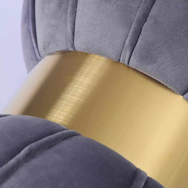 Европейский низкий стул для макияжа Туалетный Стул Из Нержавеющей Стали круглый