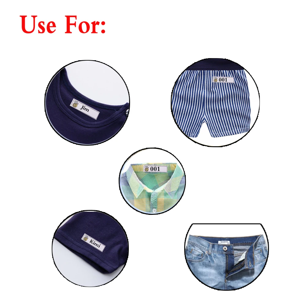 100/200 шт. белые моющиеся наклейки на именные этикетки с рисунком пчелы Набор