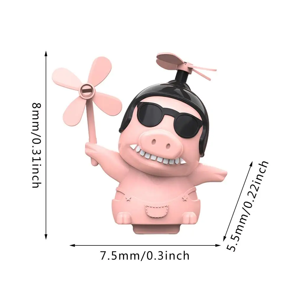 

Pink Motorcycle Windmill Styling Rear View Mirror Bell Motorbike Helmet Windmill Piggy Decorating Car Accessories