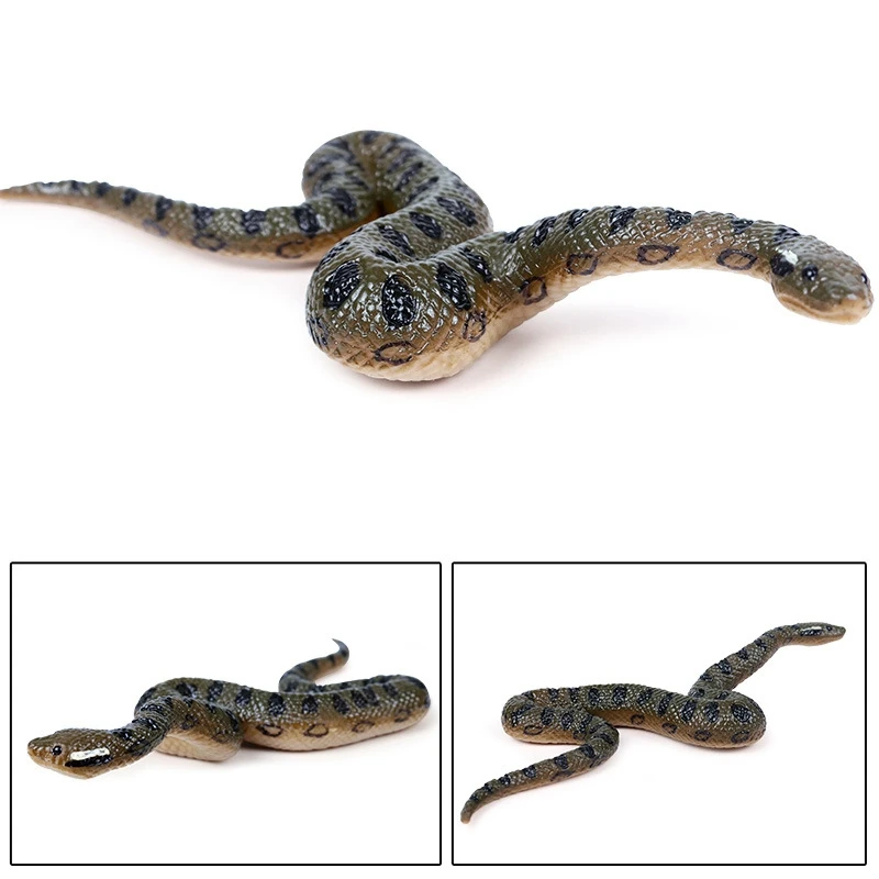 Моделирование Anaconda модель земноводной змеи игрушка для детей дикое животное