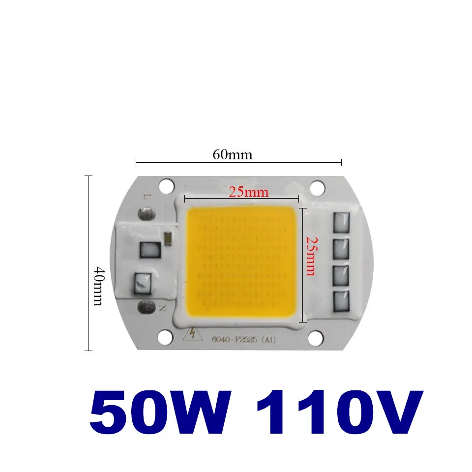 COB светодиодный чип светильник 20W 30W 50W умная ис(интеграционная схема) 110V 220 в нет необходимости драйвер светодиодный лампа чип COB набор «сделай сам» для светильник ing потолочные светильник точечный светильник - Испускаемый цвет: 50W 110V