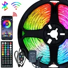 Светодиодная лента с Bluetooth-управлением, светодиодная RGB-лента 2835, водонепроницаемая гибкая лента 12 В постоянного тока, 5 м, 10 м, 15 м, Рождественская Светодиодная лента с Wi-Fi