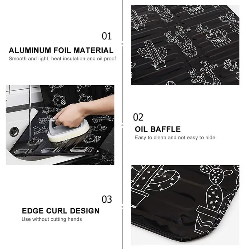 

Wall Oil Splash Proof Baffle Kitchen Gas Stove Baffle Plate Kitchen Frying Pan Oil Splash Protection Screen Board Kichen