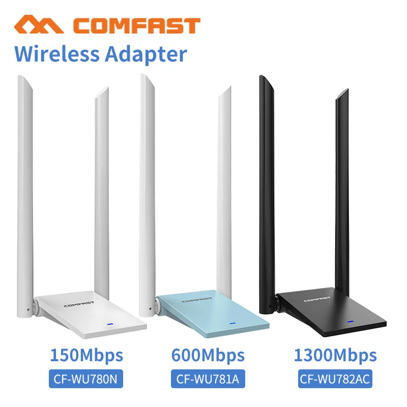 Comfast беспроводной Wifi адаптер USB 3 0 двухдиапазонный 2 4 + 5 ГГц 150-1300 Мбит/с 802.11AC 802 11