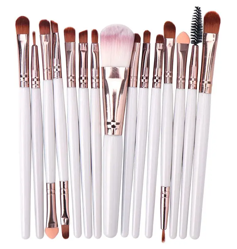 

Набор из 15 кистей для макияжа, косметика для лица, инструменты для макияжа, профессиональная женская красота, основа для макияжа, румяна, тен...