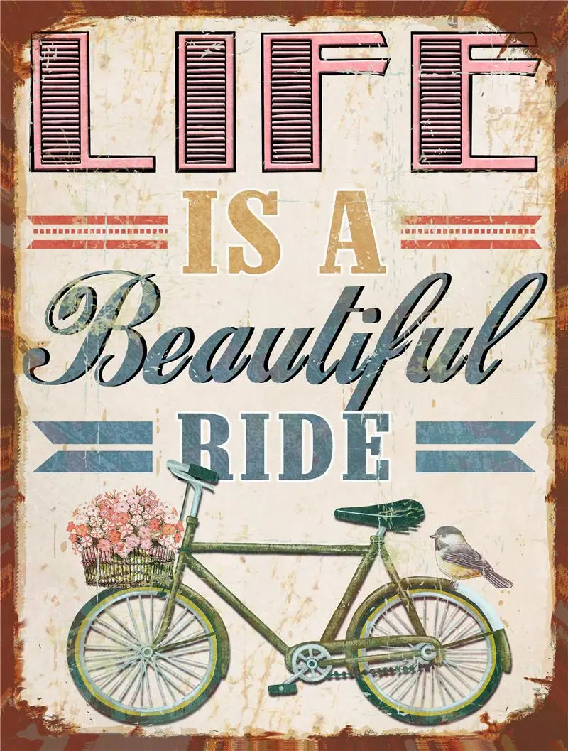 

Металлический Настенный декор для велосипеда, постер с фильмом, винтажные аксессуары для украшения дома, сада, уличная граница, колли