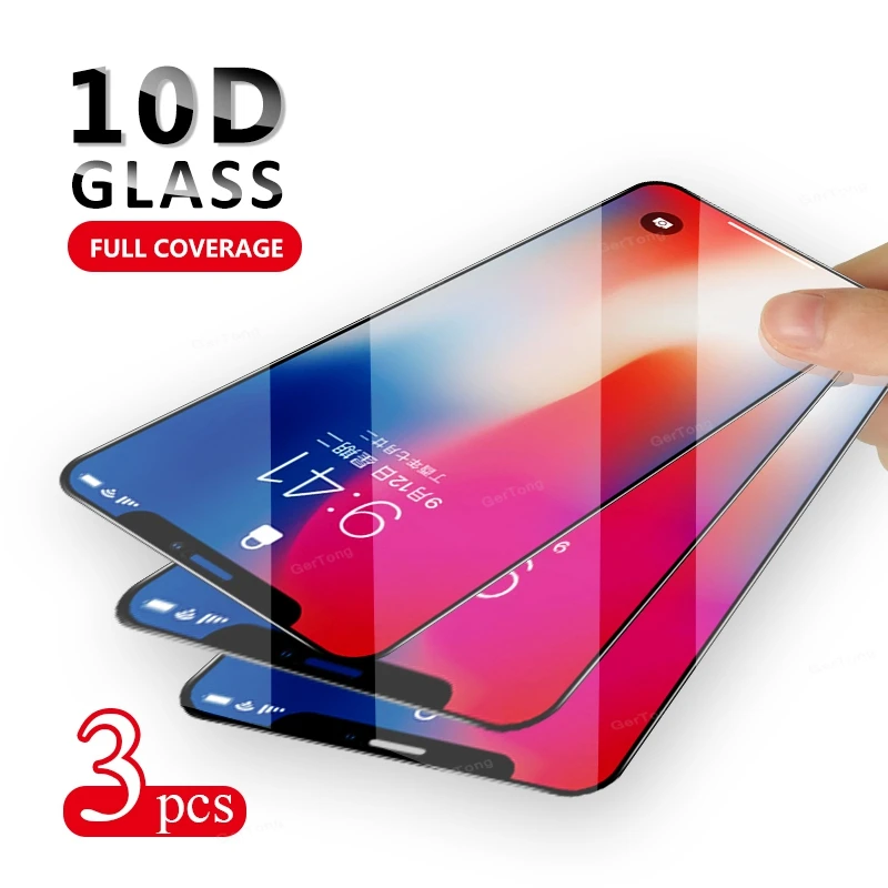 Закаленное стекло с полным покрытием для iPhone 11 Pro Max X 10 XR XS защитная пленка экрана