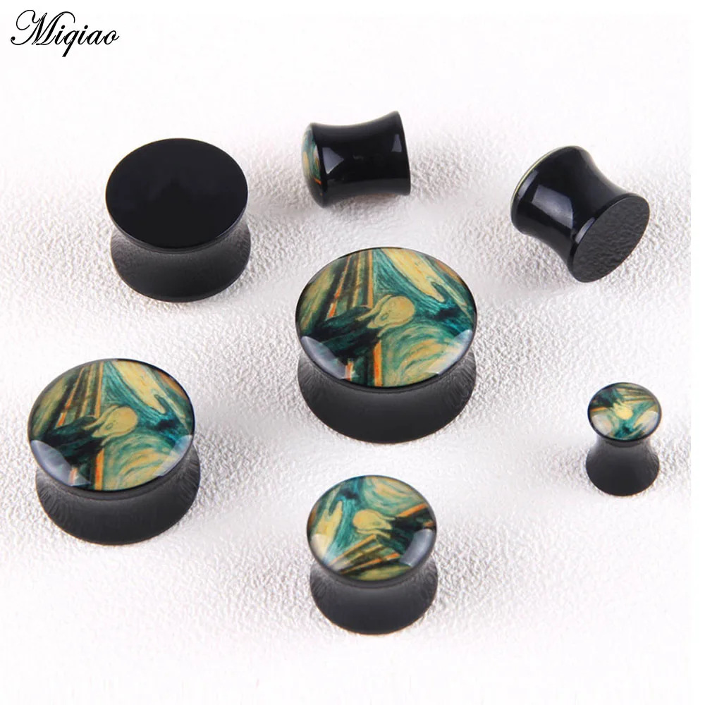 Miqiao новинка картина маслом Ван Гога акриловое удлинение ушей двойное кольцо