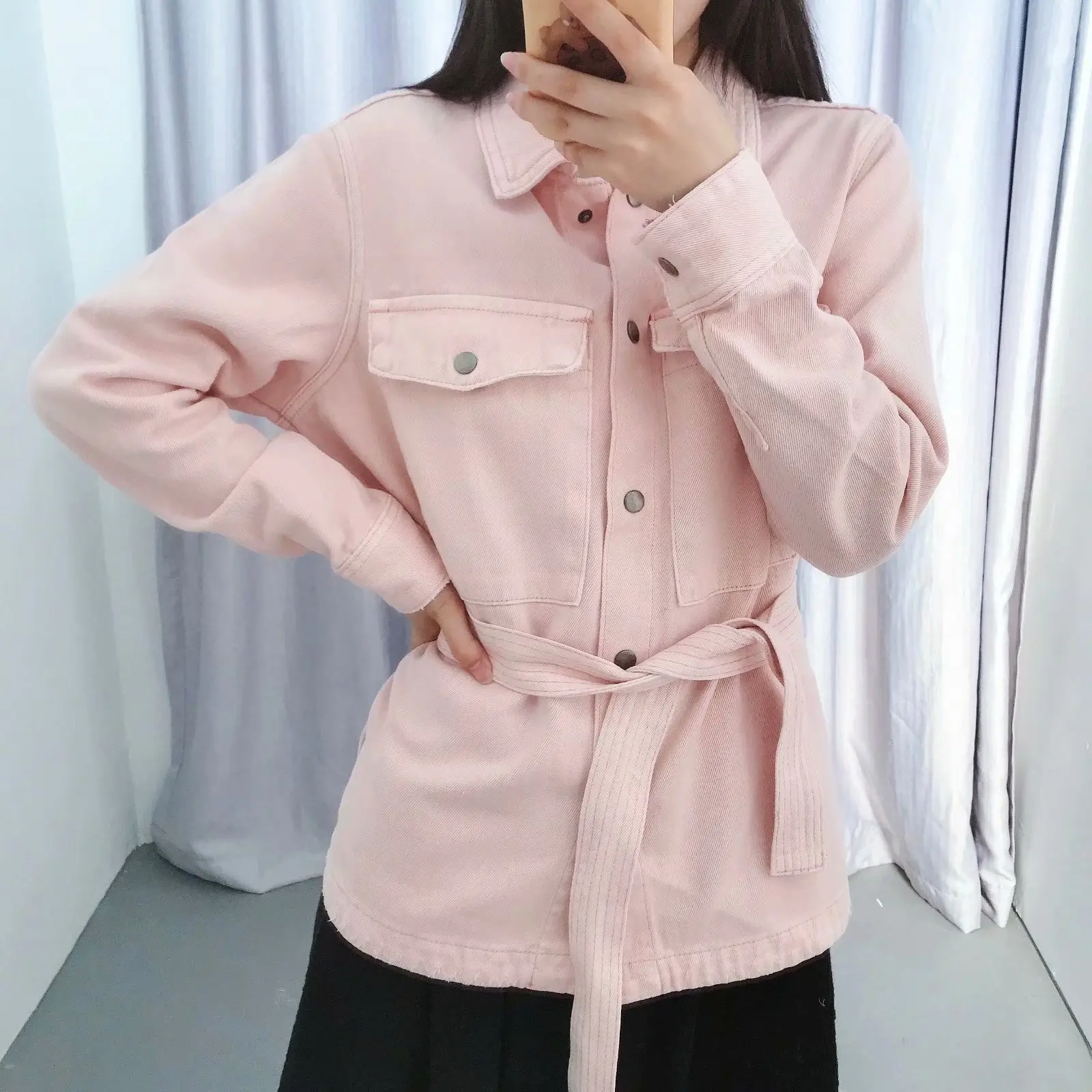 

Женская джинсовая куртка, осенняя ветровка, большого размера