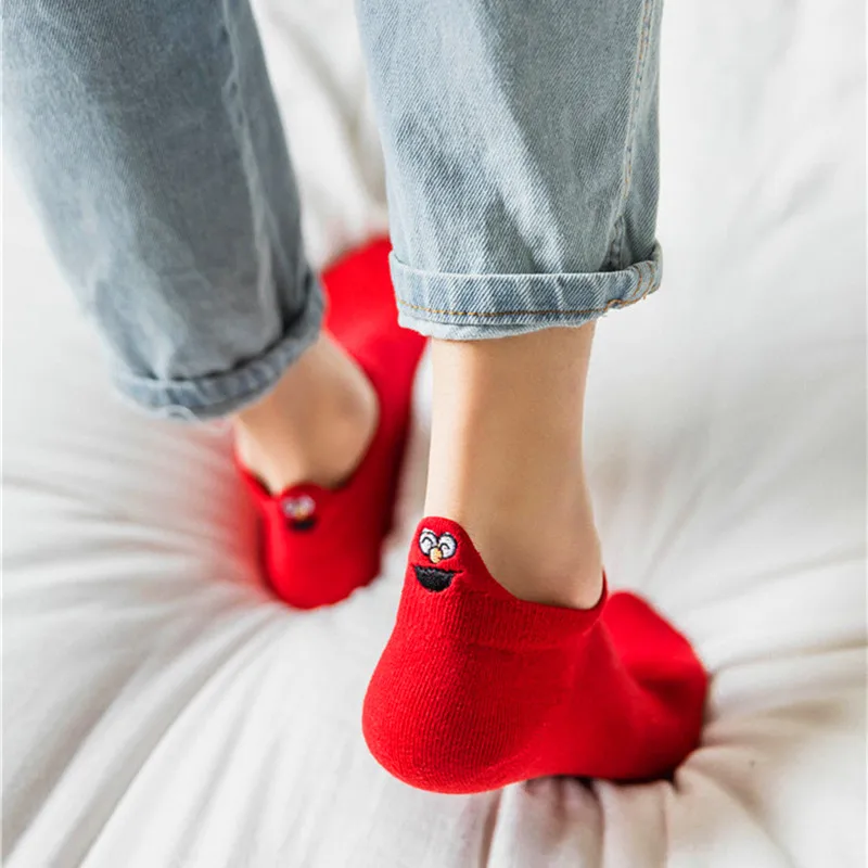 1 пара женские хлопковые носки с вышивкой | Женская одежда