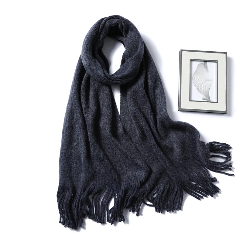 Winter Scarf for Women Fashion Solid Cashmere Scarves Neck Warm Soft Long Size knitted Men's Scarfs Female Foulard Shawls