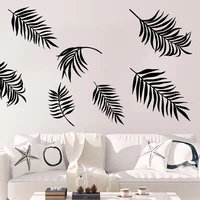 Large 7 Style Palm Leaves Nature Tree Wall Sticker Sofa Bedroom Forest Palm Tree Leaf Nature Wall Decal Kids Room Decor M359