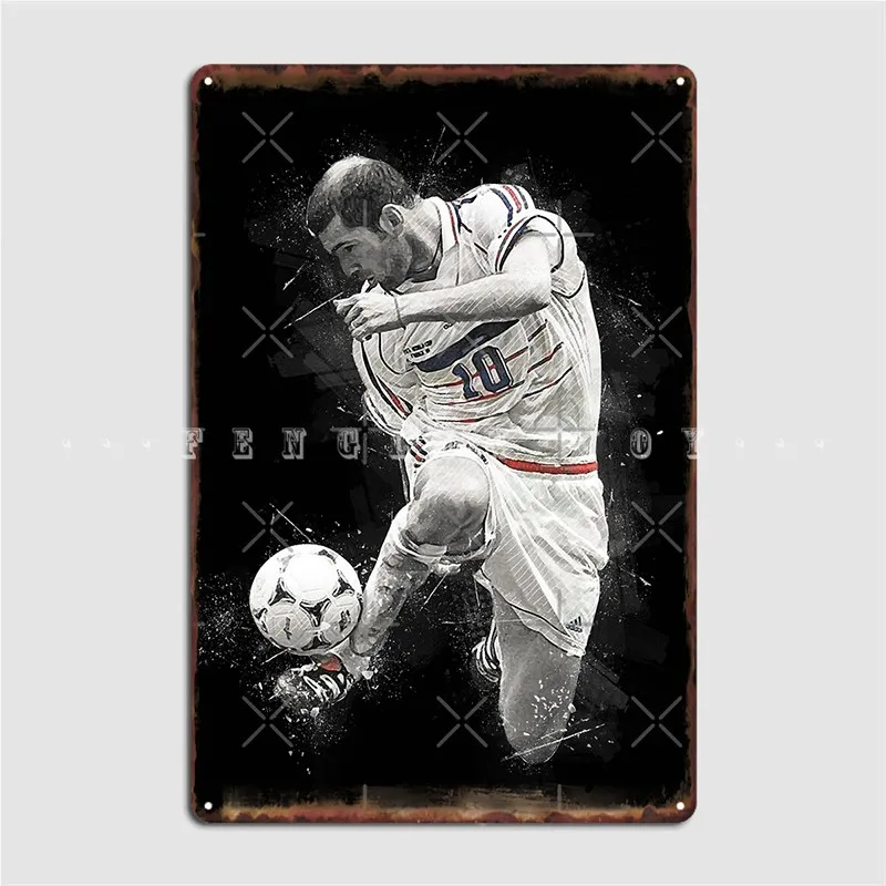 Обои Zidane художественный металлический плакат с табличкой для кинотеатра кухни