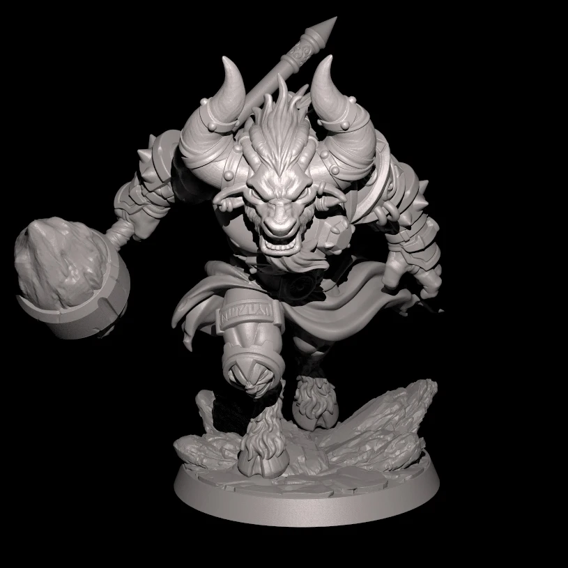 

56mm 38mm Resin Model Minotaur Lord Figure Unpainted No Color DW-014