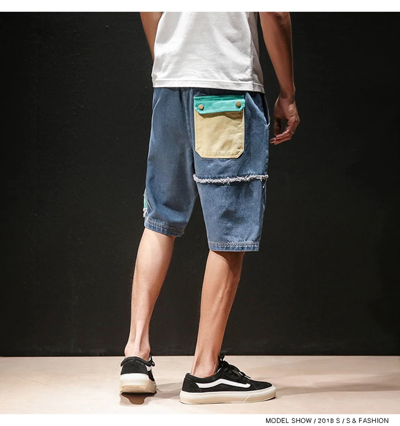 Шорты мужские тонкие повседневные для фитнеса хлопковые штаны до колен длинные