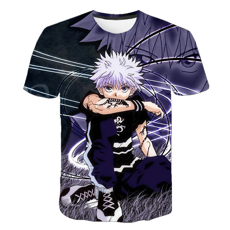 

Japan Anime Kawaii Hunter×Hunter 3D Print T-shirt Boys Killua Zoldyck Manga Summer Tops Teen HxH Casual O-neck Boy Girls Tees