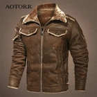 Куртка мужская из искусственной кожи, теплая, ветрозащитная, уличная, утепленная, верхняя одежда, размеры до 4XL, 2021