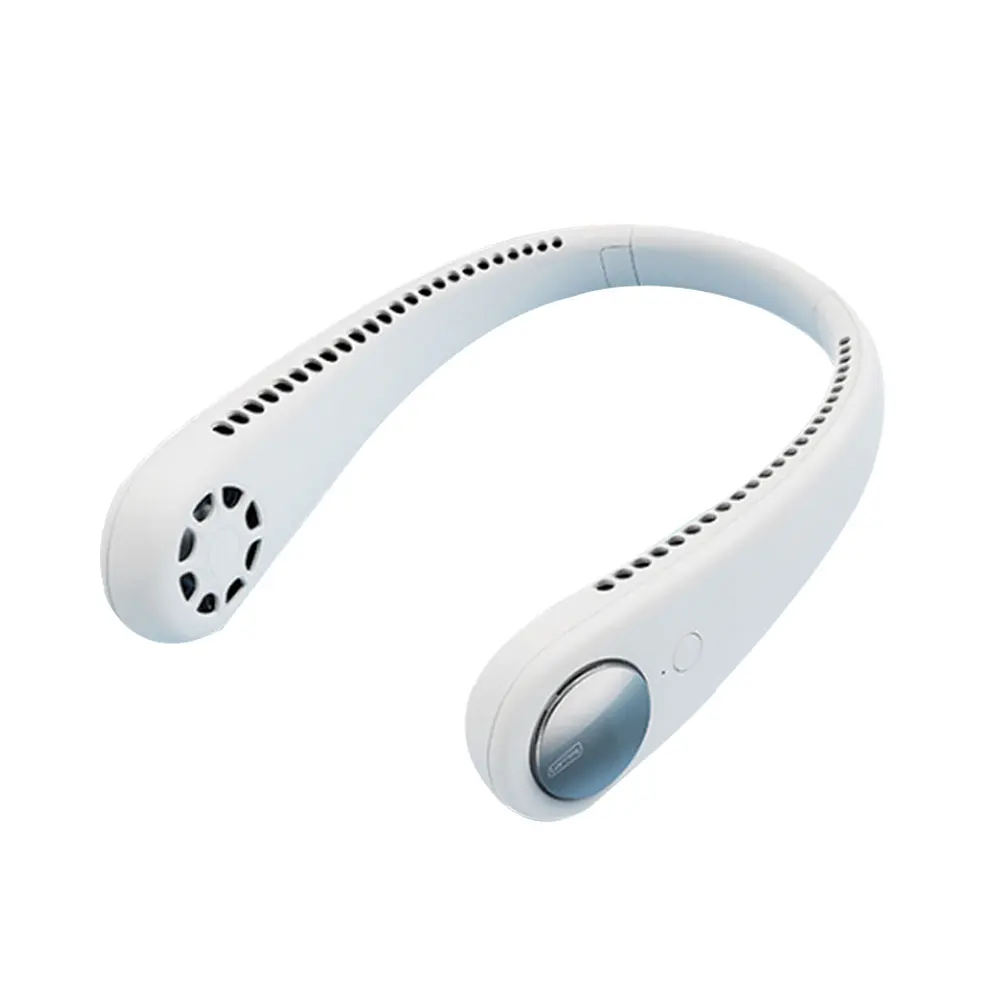 

Indoor Outdoor ABS Home Travel Neck Fan Summer Mini Portable Office Hands Free Cooling Library Bladeless 3 Speed Silent